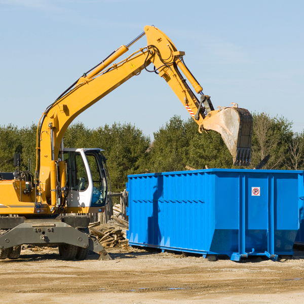 what size residential dumpster rentals are available in Chesterfield IL